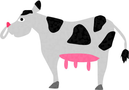 乳牛のイラスト画像