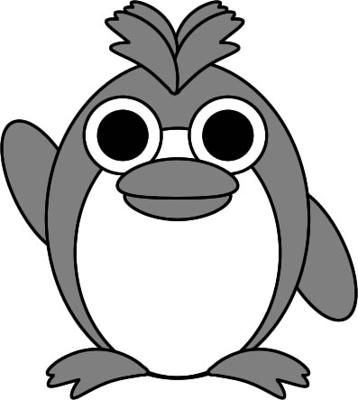 イワトビペンギンのイラスト画像