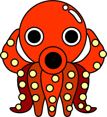 たこ 蛸のイラスト画像
