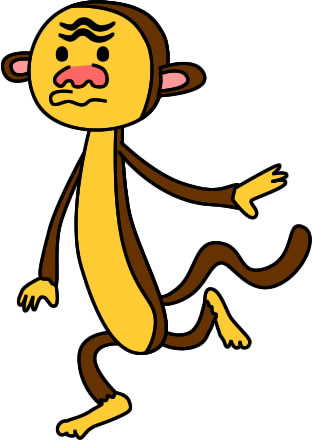猿 さる 申 モンキー サルのイラスト画像