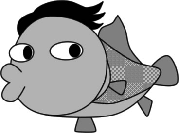 人面魚のイラスト画像
