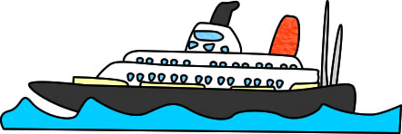 大型船のイラスト画像