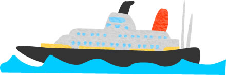 大型船のイラスト画像