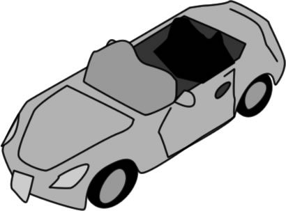 オープンカーのイラスト画像