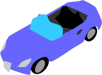 オープンカーのイラスト画像
