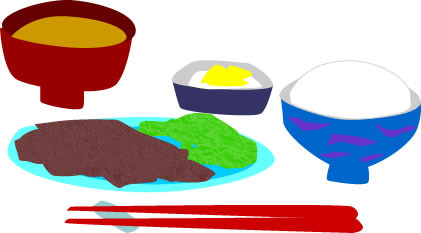焼肉定食のイラスト画像