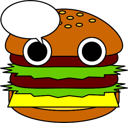 ハンバーガーのイラスト画像