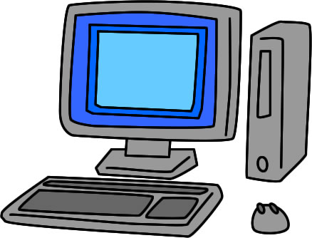 デスクトップパソコン PCのイラスト画像