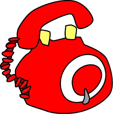 赤い電話のイラスト画像