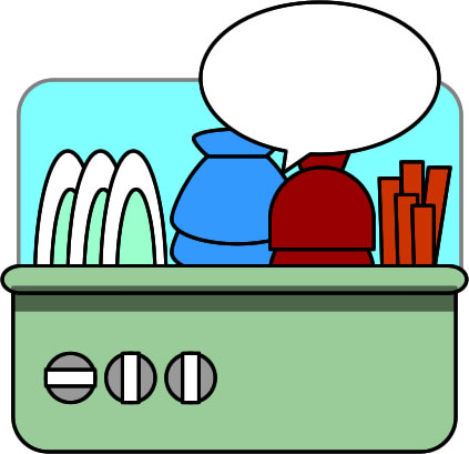 食器洗浄機のイラスト画像