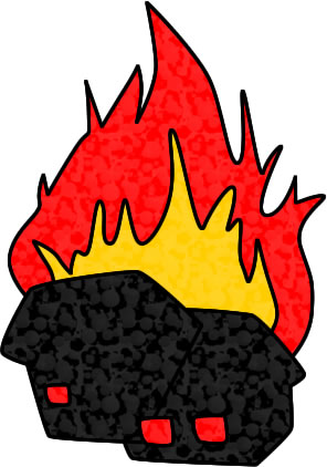 火事のイラスト画像