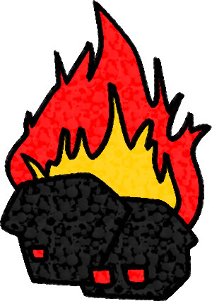 火事のイラスト画像