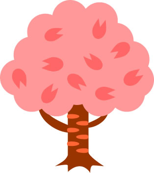桜の木のイラスト画像