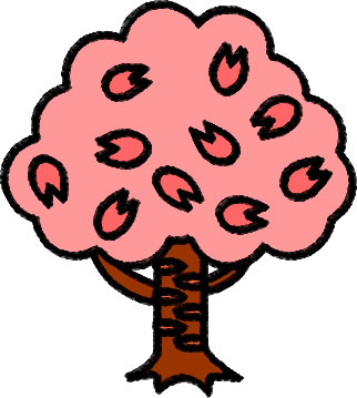 桜の木のイラスト画像
