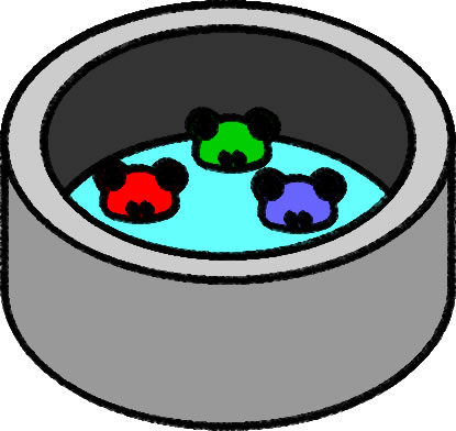 井の中の蛙のイラスト画像