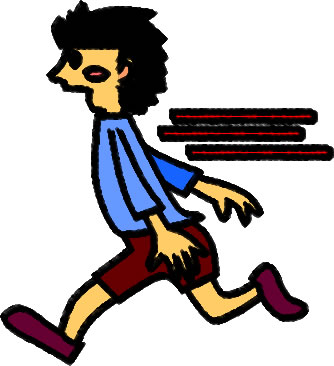 走る少年のイラスト画像