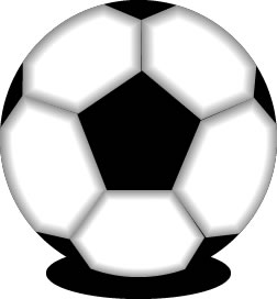 サッカーボールのイラスト画像