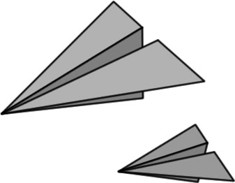 紙飛行機のイラスト画像
