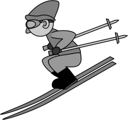 スキーをする人のイラスト フリーイラスト素材 変な絵 Net