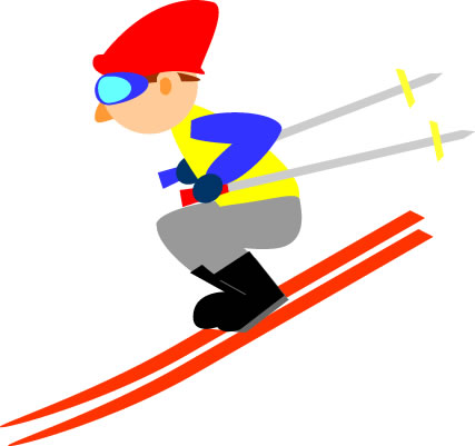 スキーをする人のイラスト フリーイラスト素材 変な絵 Net