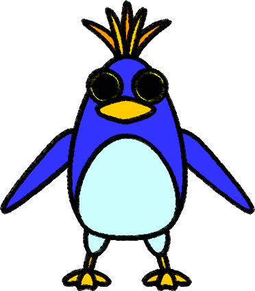 イワトビペンギンのイラスト １ フリーイラスト素材 変な絵 Net