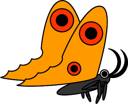 蛾のイラスト画像