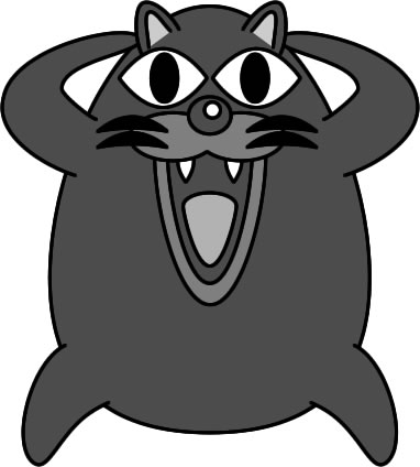 叫ぶ猫のイラスト画像