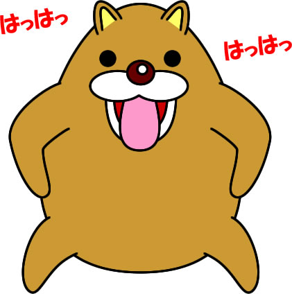 秋田犬のイラスト画像