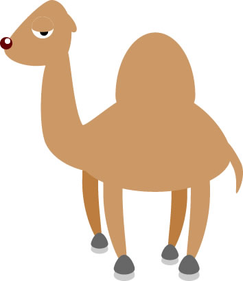 らくだ　駱駝のイラスト画像