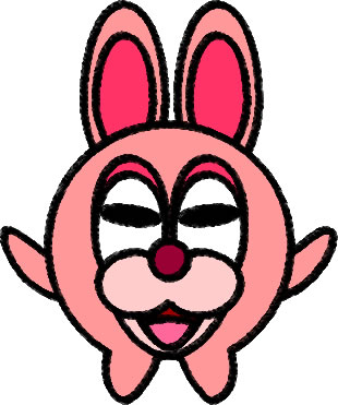 目つきの悪いウサギのイラスト画像