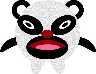 目つきの悪いパンダのイラスト画像