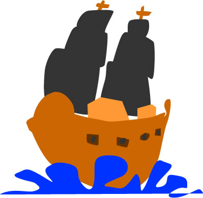 帆船のイラスト画像