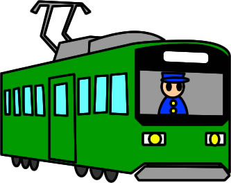 路面電車のイラスト フリーイラスト素材 変な絵 Net