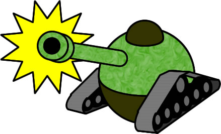 まるっこい戦車のイラスト画像