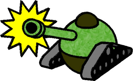 まるっこい戦車のイラスト画像