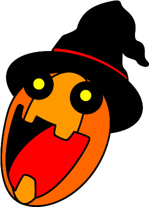 かぼちゃのお化け　ハロウィンのイラスト画像