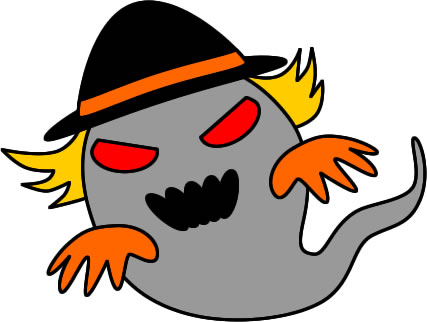 お化け　ハロウィンのイラスト画像