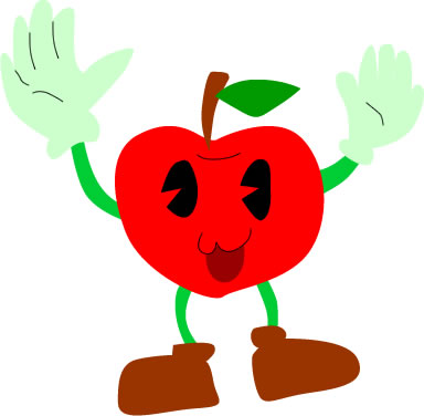 りんご 林檎 リンゴのイラスト画像