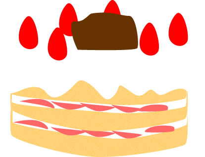 ケーキのイラスト画像