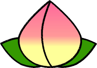 桃　果物のイラスト画像