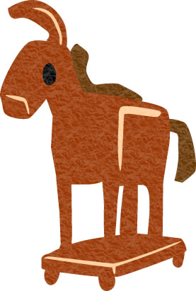 トロイの木馬のイラスト画像