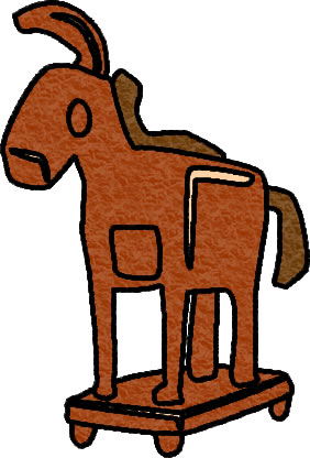トロイの木馬のイラスト画像