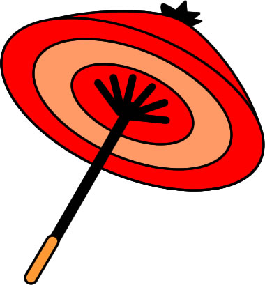和傘のイラスト画像