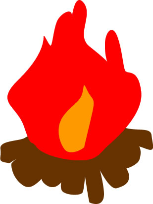 焚火 たき火のイラスト画像