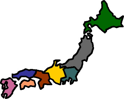 日本地図のイラスト画像