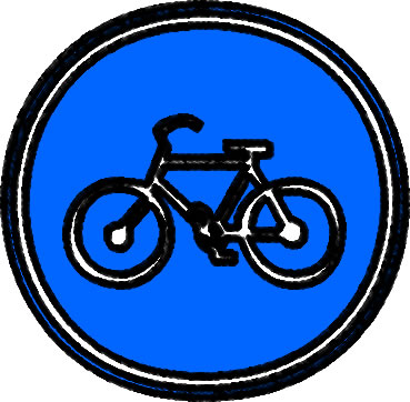 自転車専用マークのイラスト画像