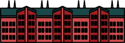 赤レンガ倉庫のイラスト画像
