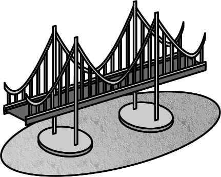明石海峡大橋のイラスト画像