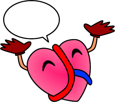 キャラクター風の心臓のイラスト画像