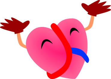 キャラクター風の心臓のイラスト画像